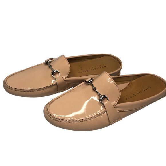 Patricia Green Collection Driving Mule Patent Leather Horse Bit Tan Size 8 - Picture 7 of 9
